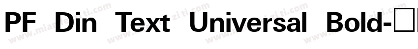 PF Din Text Universal Bold字体转换
